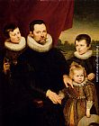 Cornelis De Vos Portrait Of A Nobleman And Three Children painting